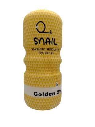 Мужской мастурбатор SNAIL, имитация оральных ласк, желтый, 16 см
