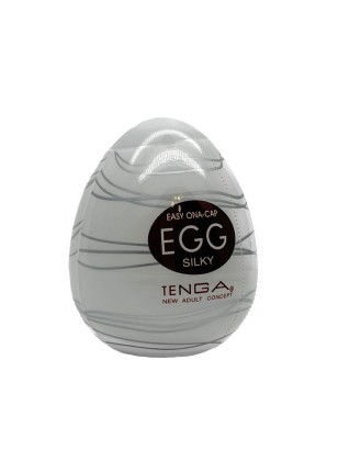 Мастурбатор-яйцо мужской Tenga EGG Silky, шоколадного цвета
