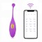 Виброяйцо на управлении с телефона (app), фиолетовое, 16 см