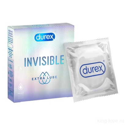 Латексные презервативы Durex Invisible, 3шт