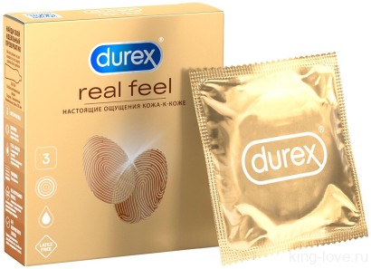 Латексные презервативы Durex Real Feel, 3шт 