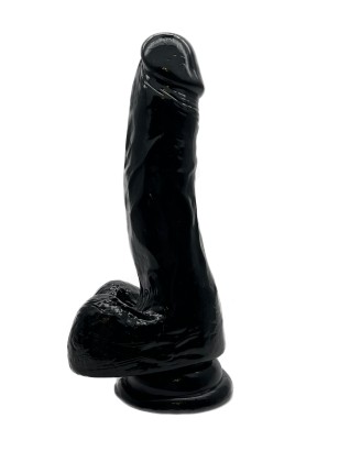 Фаллоимитатор на присоске Jelly Dildo, черный, 20,5 см