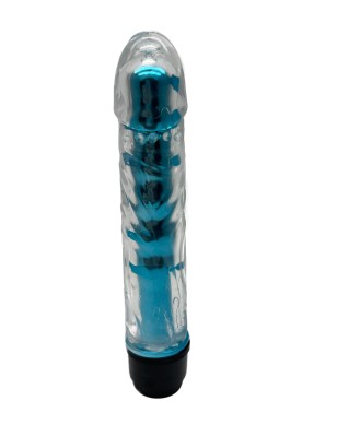 Вибратор Cristal Stick, голубой, 17,5 см