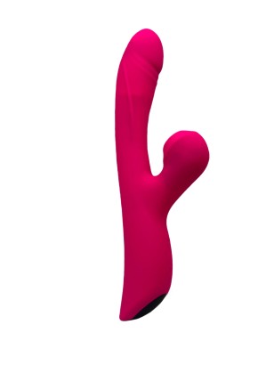Вибратор кролик с вакуумной стимуляцией клитора King love, розовый, 23 см