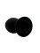 Анальная пробка силикон круг/S, черная с черным кристаллом, 27 мм